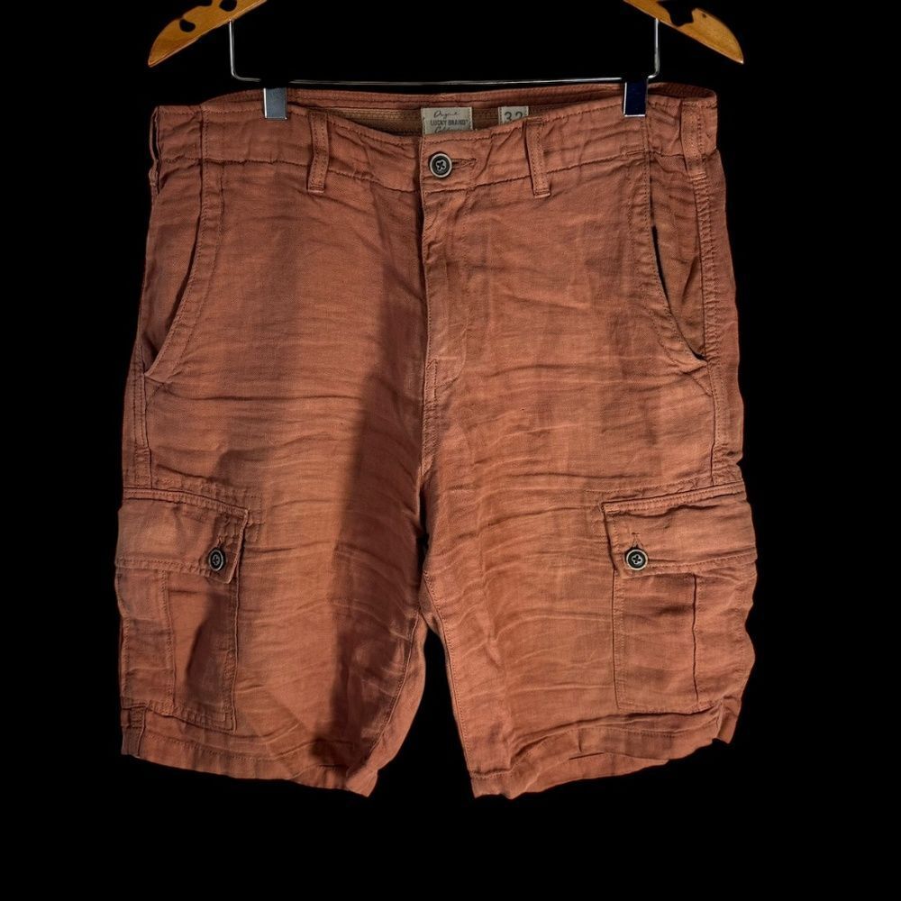 Original Lucky Brand California Men's Vintage‎ Rust Cargo Shorts Sz 32